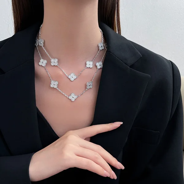 超人気☆ヴァンクリーフ ヴィンテージ 偽物 アルハンブラ ネックレス、20モチーフ VCARA43300