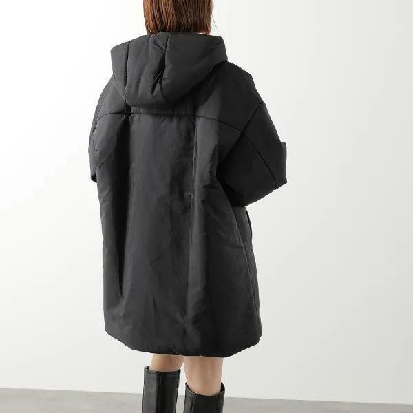 極美品　プラダ　Reリナイロン　PUFFER　コート　フード　黒　ブラック　XL プラダ 中綿コート コピー Re-Nylon フードジャケット ミドル丈 29D960