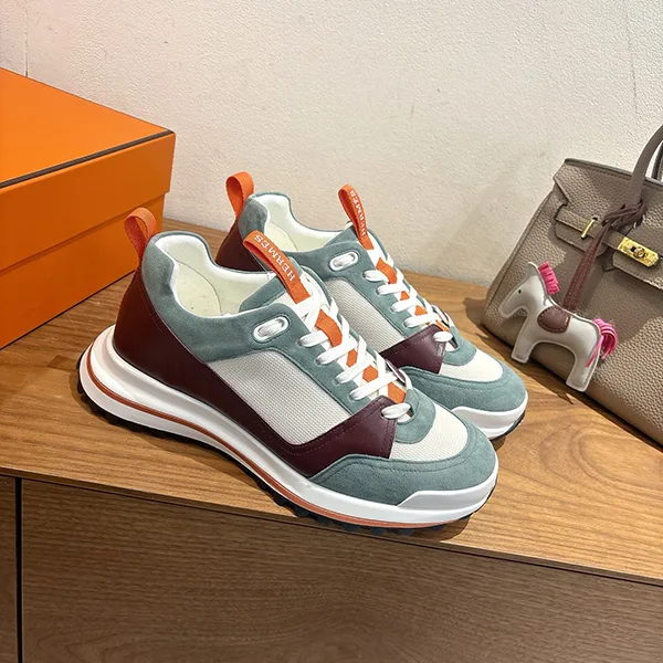 【都会的でモダンな印象☆】エルメス Leader メンズ スニーカー H252863Z