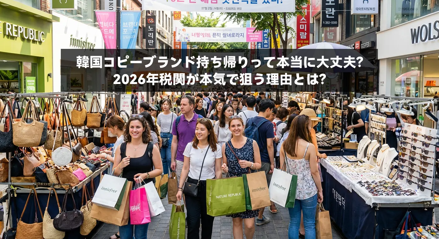 韓国コピーブランド持ち帰りって本当に大丈夫？2026年税関が本気で狙う理由とは？