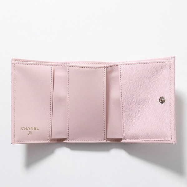 限定色♡ピンク】シャネル マトラッセ 三つ折り財布 キャビアスキン AP0230