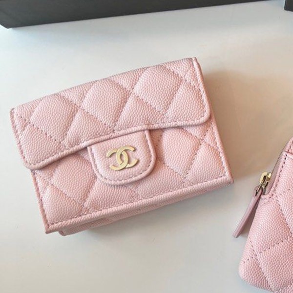 限定色♡ピンク】シャネル マトラッセ 三つ折り財布 キャビアスキン AP0230