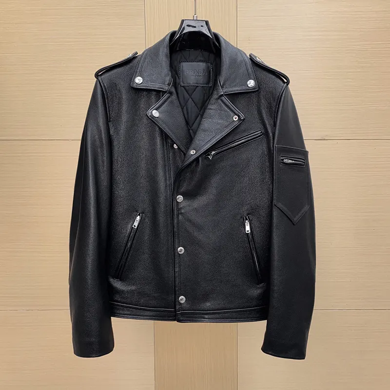 最新でオシャレ プラダ バイカー レザー ジャケット コピー商品 puv84232