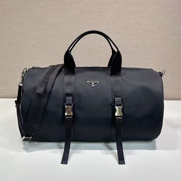 プラダ◆Re-Nylon×サフィアーノ コピー レザー ダッフルバッグ_ 2VC015973