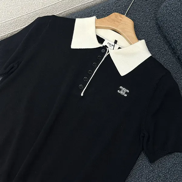 【大特価】セリーヌ カシミア&コットン ポロ セーター Ceo02894