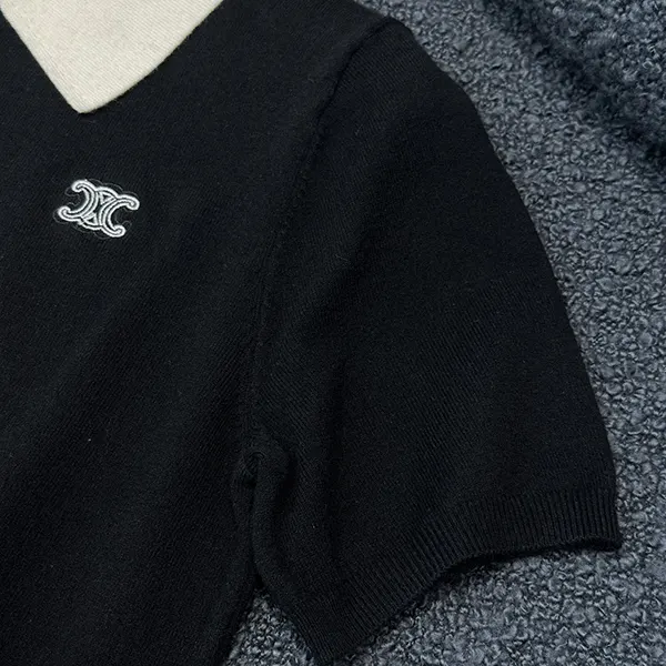 【大特価】セリーヌ カシミア&コットン ポロ セーター Ceo02894