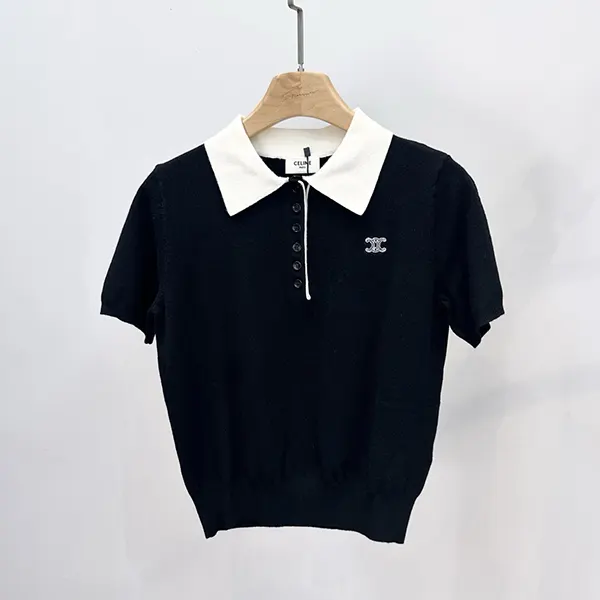 【大特価】セリーヌ カシミア&コットン ポロ セーター Ceo02894