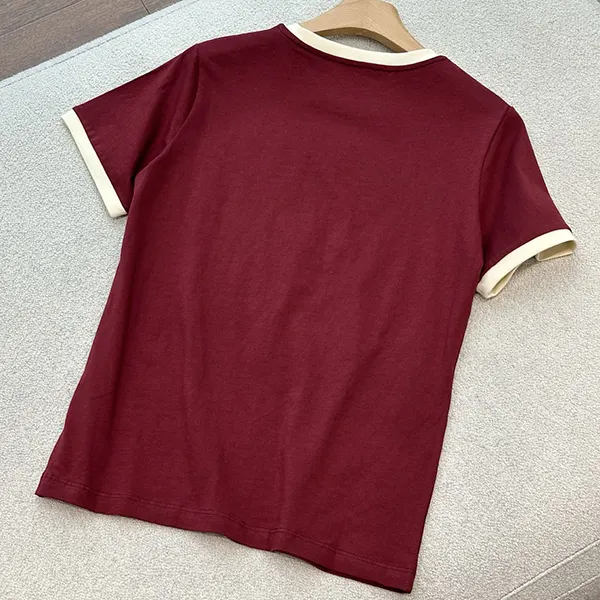 【使い勝手抜群】ミュウミュウ ロゴディテール クルーネック Tシャツ mya21321