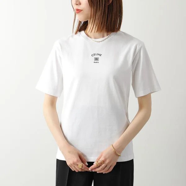 セリーヌ Tシャツ RX0LJ1242.01OB レディース トリオンフ ロゴ 刺繍