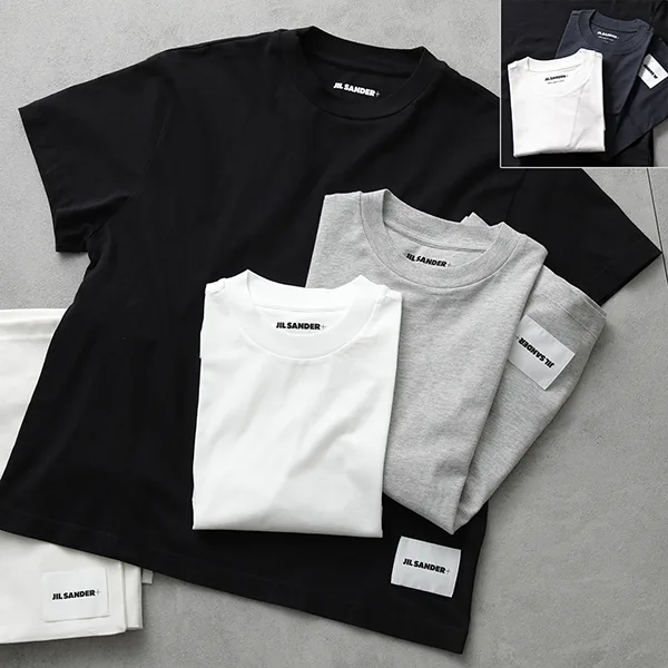 ジルサンダー プラス Tシャツ J40GC0001 JTN254 レディース 半袖 カットソー ロゴT カラー3色