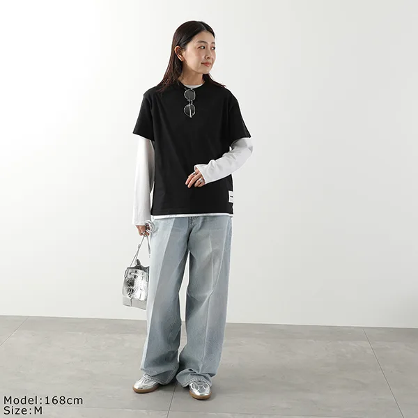 ジルサンダー プラス Tシャツ J40GC0001 JTN254 レディース 半袖 カットソー ロゴT カラー3色
