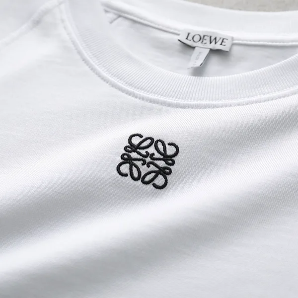 ロエベ Tシャツ SMALL FIT T-SHIRT スモールフィット S359Y22X96 S359Y22XA7 レディース 半袖 カットソー アナグラム 刺繍 カラー2色