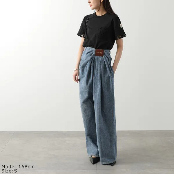 モンクレール Tシャツ 8C00025 89AUO レディース 半袖 コットンジャージー カットソー クルーネック マクラメ編み