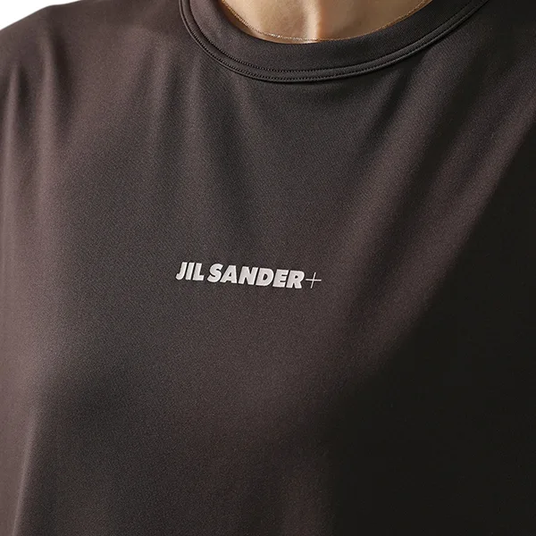 ジルサンダー プラス Tシャツ J40GC0149 J20033 レディース 半袖 カットソー ストレッチ クルーネック ロゴT