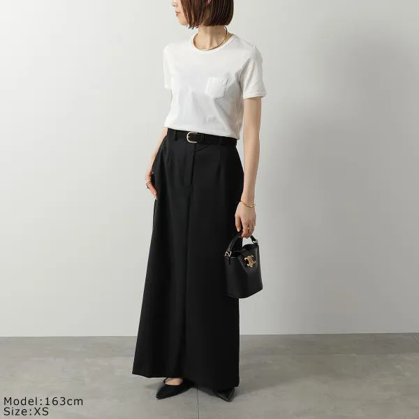 セリーヌ Tシャツ 2X93M671Q.01OW レディース トリオンフ刺繍 半袖 クルーネック カットソー 胸ポケット コットン ホワイト