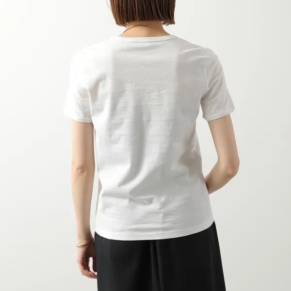 セリーヌ Tシャツ 2X93M671Q.01OW レディース トリオンフ刺繍 半袖 クルーネック カットソー 胸ポケット コットン ホワイト