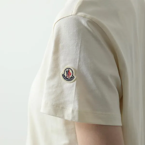 モンクレール 半袖 Tシャツ 8C00008 89AUO レディース コットン クルーネック 刺繍ロゴ レギュラーフィット