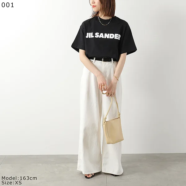 ジルサンダー Tシャツ J02GC0140 J20349 レディース 半袖 カットソー ロゴT コットン クルーネック カラー2色