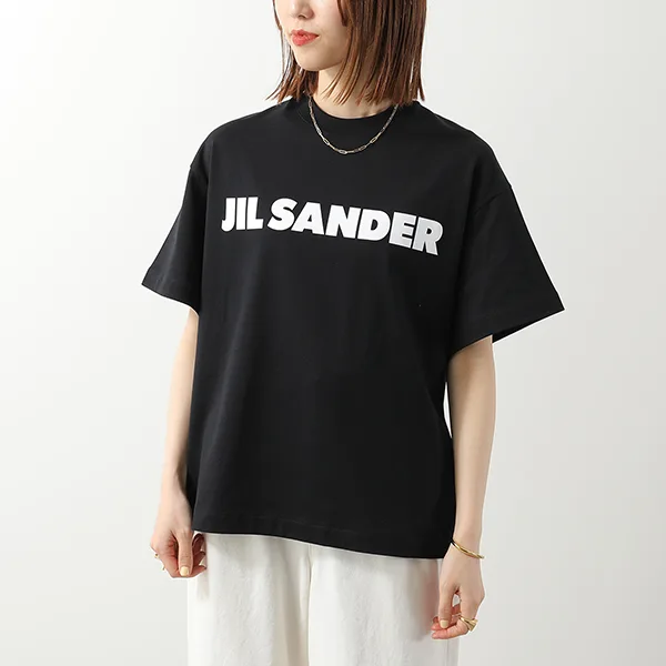 ジルサンダー Tシャツ J02GC0140 J20349 レディース 半袖 カットソー ロゴT コットン クルーネック カラー2色