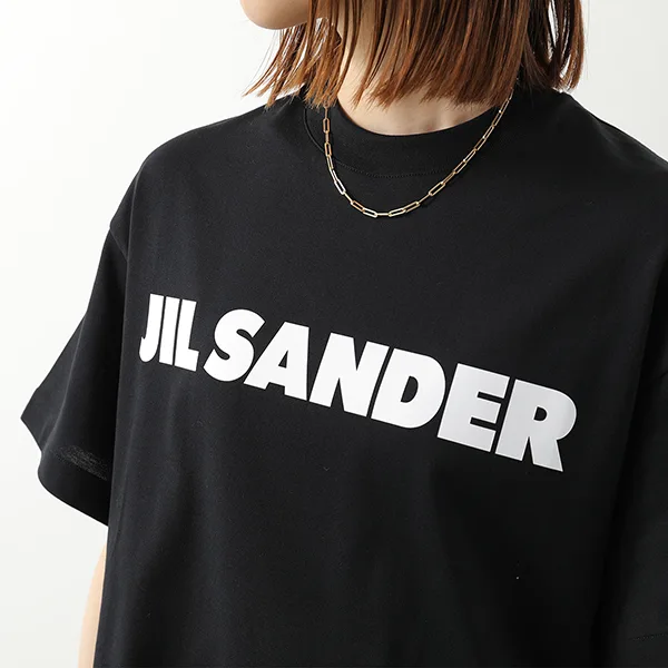 ジルサンダー Tシャツ J02GC0140 J20349 レディース 半袖 カットソー ロゴT コットン クルーネック カラー2色