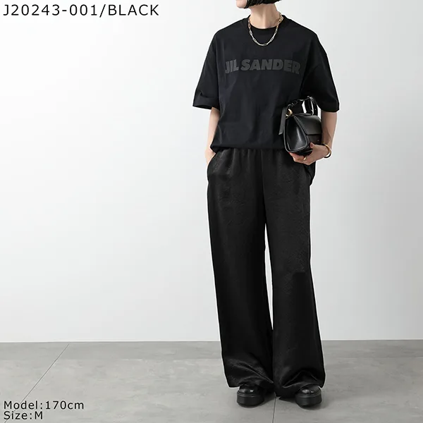 ジルサンダー Tシャツ J03GC0137 J20243 J45148 レディース 半袖 カットソー クルーネック ロゴT コットン オーバーサイズ