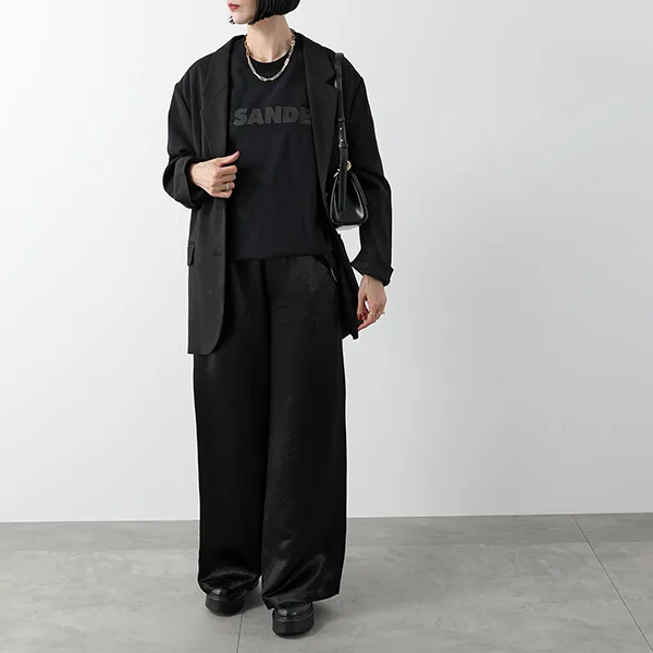 ジルサンダー Tシャツ J03GC0137 J20243 J45148 レディース 半袖 カットソー クルーネック ロゴT コットン オーバーサイズ