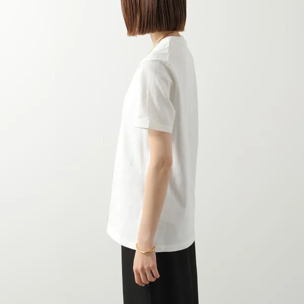 ジルサンダー 半袖 Tシャツ J02GC0142 J20103 レディース ロゴ カットソー ロゴT コットン クルーネック 102/PORCELAIN