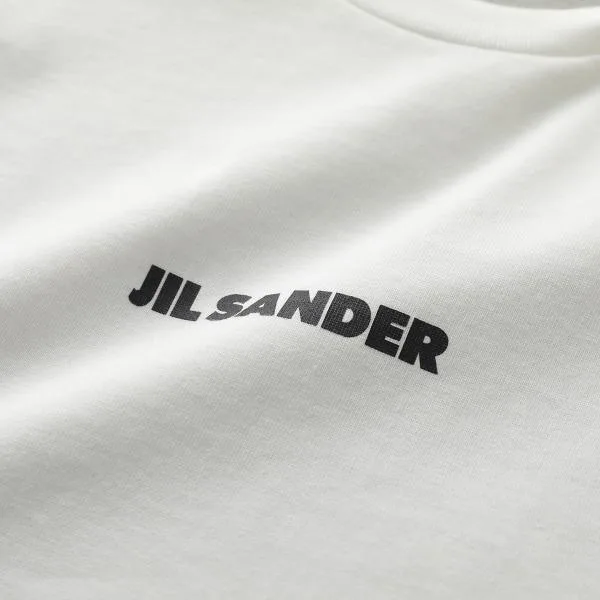 ジルサンダー 半袖 Tシャツ J02GC0142 J20103 レディース ロゴ カットソー ロゴT コットン クルーネック 102/PORCELAIN