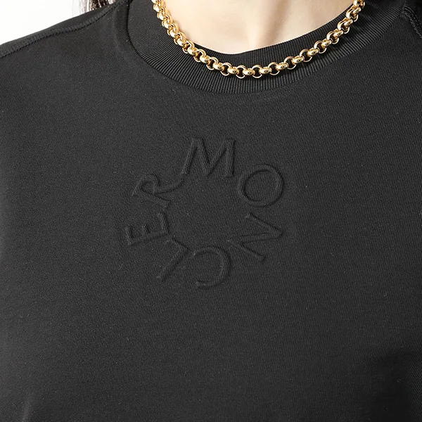 モンクレール マットブラック Tシャツ 8C00002 89A17 レディース 半袖 カットソー ロゴT クルーネック カラー2色