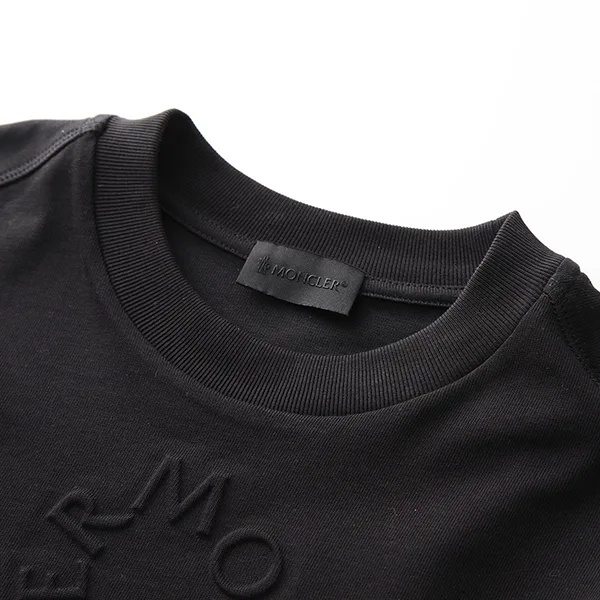 モンクレール マットブラック Tシャツ 8C00002 89A17 レディース 半袖 カットソー ロゴT クルーネック カラー2色