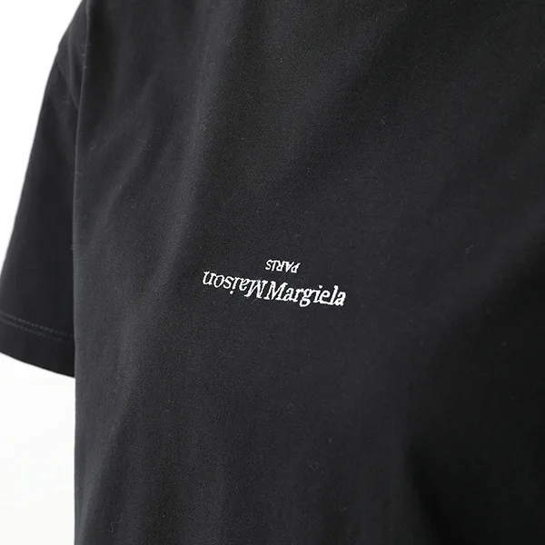 メゾンマルジェラ Tシャツ S30GC0701 S22816 レディース ディストーテッド 刺繍ロゴ 半袖 カットソー クルーネック 丸首 カラー3色