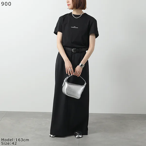 メゾンマルジェラ Tシャツ S30GC0701 S22816 レディース ディストーテッド 刺繍ロゴ 半袖 カットソー クルーネック 丸首 カラー3色