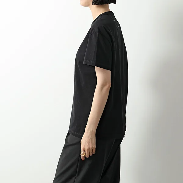 メゾンマルジェラ Tシャツ S30GC0701 S22816 レディース ディストーテッド 刺繍ロゴ 半袖 カットソー クルーネック 丸首 カラー3色
