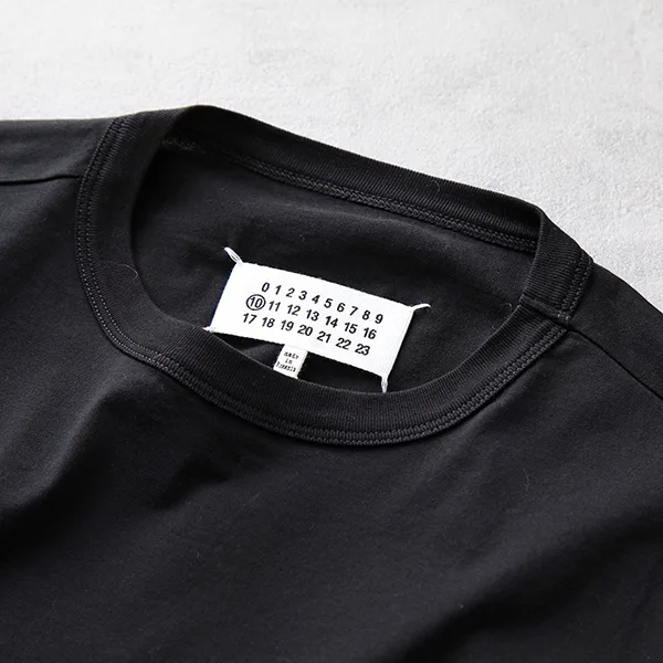 メゾンマルジェラ Tシャツ S30GC0701 S22816 レディース ディストーテッド 刺繍ロゴ 半袖 カットソー クルーネック 丸首 カラー3色