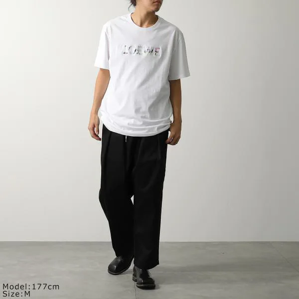 ロエベ 半袖 Tシャツ H526Y22XCM レディース ロゴ刺繍 クルーネック カットソー コットン
