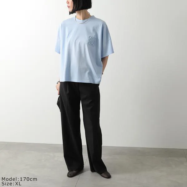 ロエベ Tシャツ S616Y22X81 レディース 半袖 カットソー コットン アナグラム刺繍 クルーネック カラー2色