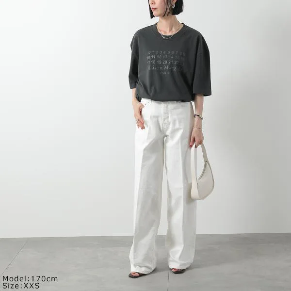 メゾンマルジェラ Tシャツ S50GC0716 S24567 レディース ナンバリングロゴ 半袖 カットソー オーバーサイズ