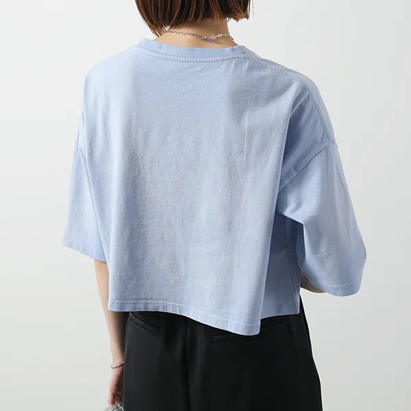 ロエベ Tシャツ S359Y22X84 レディース 半袖 カットソー クロップド丈 アナグラム ロゴT 刺繍 コットン クルーネック カラー3色