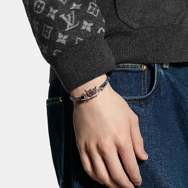 【細めで美しいシルエット♪】ルイヴィトン★ブレスレット ブラスレ・LV ディメンション モノグラム M4902E