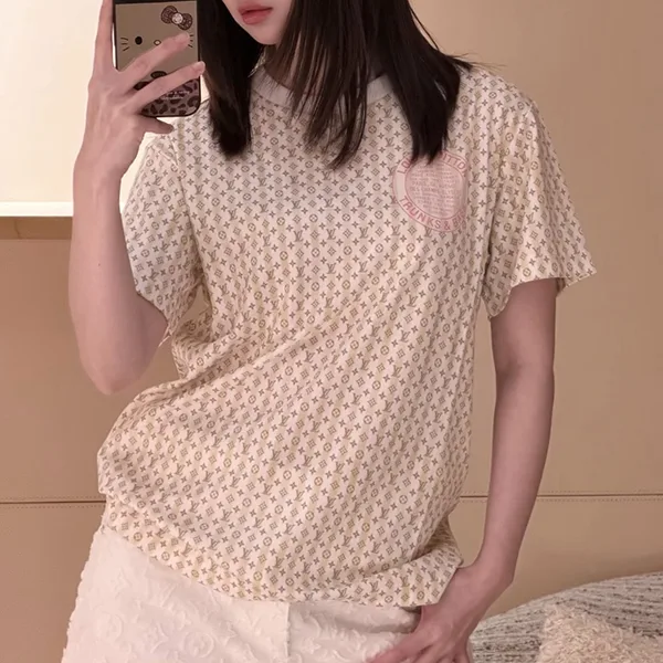 【お洒落♪】ルイヴィトン★モノグラム ストライプ Tシャツ 1AK0GJ