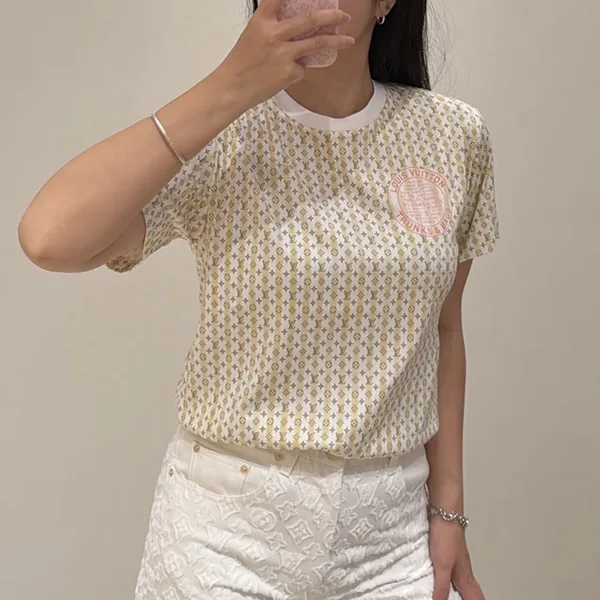 【お洒落♪】ルイヴィトン★モノグラム ストライプ Tシャツ 1AK0GJ