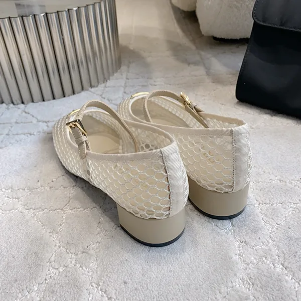 プラダ★メッシュ バレリーナ フラットシューズ スーパーコピー pun07252