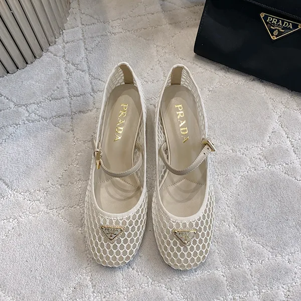 プラダ★メッシュ バレリーナ フラットシューズ スーパーコピー pun07252