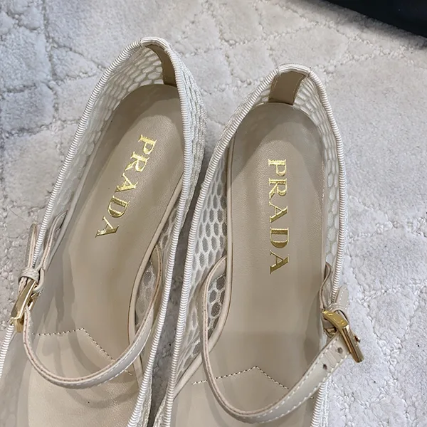 プラダ★メッシュ バレリーナ フラットシューズ スーパーコピー pun07252