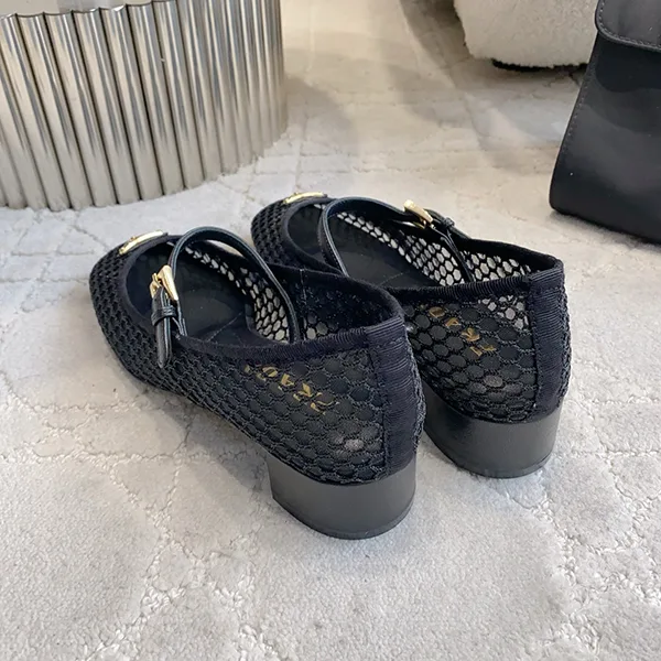 プラダ★メッシュ バレリーナ フラットシューズ スーパーコピー pun07252
