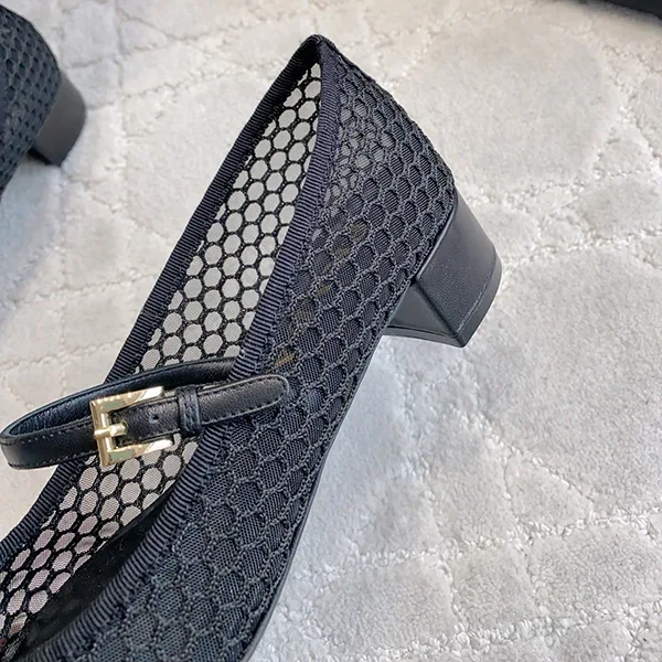 プラダ★メッシュ バレリーナ フラットシューズ スーパーコピー pun07252