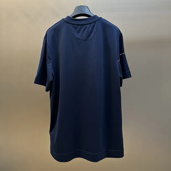 お洒落 フェンディ 青色のコットンTシャツ スーパーコピー few35872