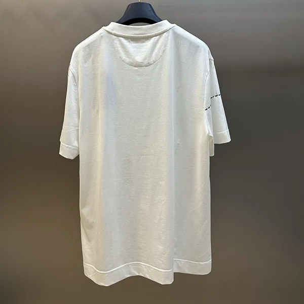 【大特価】フェンディ ホワイトのコットンTシャツ コピー fef94991