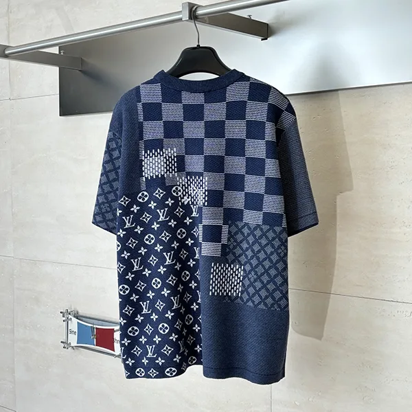 LV x NIGOコラボ ルイヴィトン Tシャツ Short-Sleeved Knitted Crewneck 1AIMB