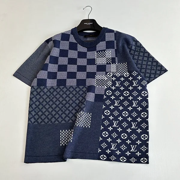 LV x NIGOコラボ ルイヴィトン Tシャツ Short-Sleeved Knitted Crewneck 1AIMB